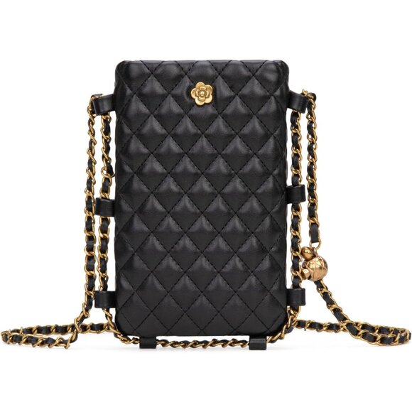 Accessories - Quilted Mini Crossbody Bag Vegan Leather Compact Phone Purse for Women